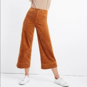 Madewell Emmett Corduroy Wide Leg Crop Pants
